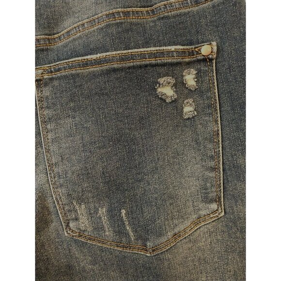 Judy Blue Slim Fit Lightly Distressed Denim Blue Jeans Stretch - 18W (35 x 28.5) - Picture 7 of 11